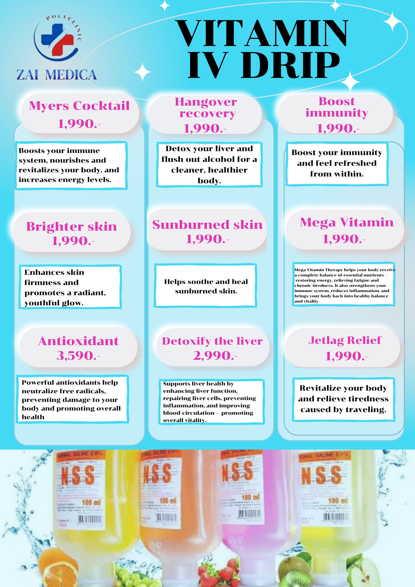 Vitamin IV Drip Packages